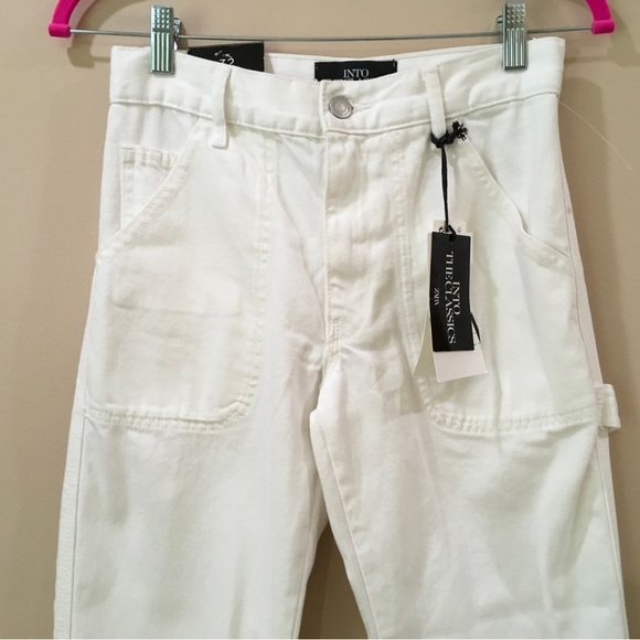 ZARA Into The Classic The RELAXED WORKER JEANS LIMITED EDITION White Size 0 - Picture 7 of 10